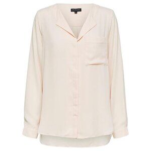Selected Femme Cream Blouse Size 38 | Ivory Long Sleeve Button Front Top |